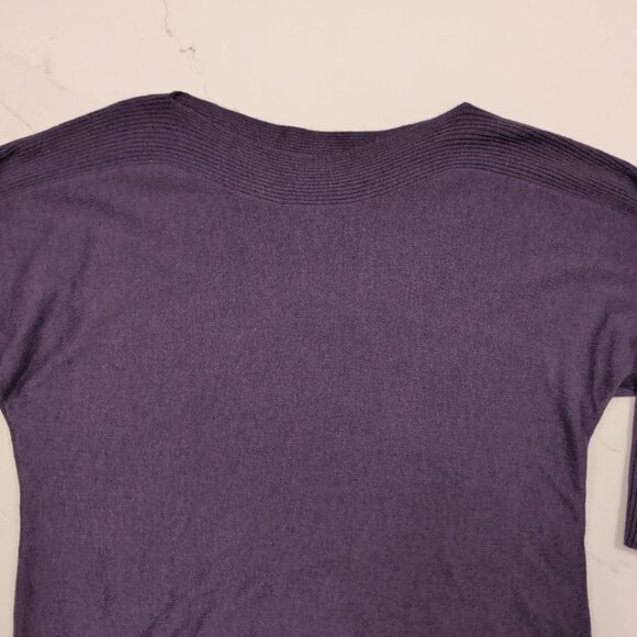 Chico's Cashmere Blend Sz 0 S Sweater Solid Rust Purple Women's Ribbed Pullover - Picture 4 of 10